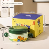 Mr.Snail | Cute Eared Ceramic Bowl with Lid for Noodles
