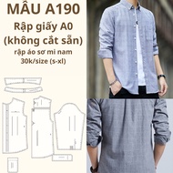 PAPER SHEET A0 MEN'S SHIRT A190 (NOT A PAPER)