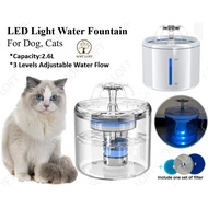 Pet Feeder Cat Water Fountain LED Light Pet Water Fountain Electric Mute Water Dispenser