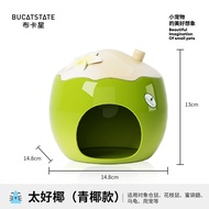 Bộ Đồ Chơi Cho Chuột Cưng Bằng Gốm Buka Star House Lều Mát Mẻ Cho Chuột Hamster Và Gấu Golden Bear S