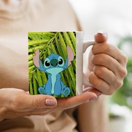 1pc, 11oz Printed Disney Pattern Ceramic Mug, Portable Wide Mouth Coffee Cup, Water Cup, Suitable Gi
