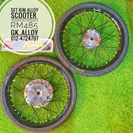 RIM ALLOY SCOOTER SIAP TAYAR PNP MOTOR EGO , EGO S, SOLARIZ, AVANTAZ, EGO LC, NOUVO S, NOUVO LC, HON