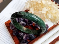 天然翡翠A貨緬甸玉花青 玉鐲 手鐲