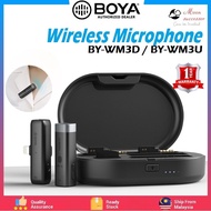 BOYA BY-WM3 BY-WM3D BY-WM3U Wireless Microphone Mic 2.4GHz Mini Plug & Play Mic For Vlogging Live St