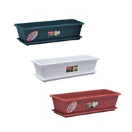 Pot bunga / Lion star / FP-14 Trivetto Rectangular FP W Tray Medium Pot Bunga Lion Star