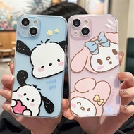 Cute Pochacco Melody Couple Love Case For OPPO Reno 13 Pro 13f 11 12 Plus 12F 11F A3X A60 A78 A58 A3