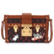 全新未使用商品 △LOUIS VUITTONM44407 Petite Malle Transformed Catgram 迷你旅行箱肩背包ブラウン附防塵袋 法國製造 女士