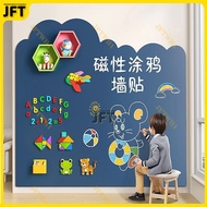 Canvas Children's Blackboard Wall Sticker Household Magnetic Drawing Board Writing Board Erasable Du