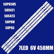 TCL 50P65 - 4-bar 7-bulb led set 6v 458mm for TCL TV 50P65 50S6500 50A8 50U50 GIC50LB24-3030F2.1D