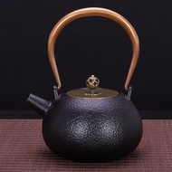 AT/🎀Diangtang Iron Pot Double Copper Pot Cast Iron Pot Pig Iron Teapot Imitation Japanese Tea Set Uncoated Hair Generati
