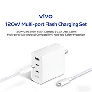 Vivo 120W Multi-Port Flash Charge Set GaN Intelligent Flash Charge 9.2A Data Cable Multi Protocol Co
