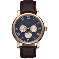 [READY STOCK]TOMAZ TQ007 MOONPHASE ORIGINAL MENS ROSEGOLD NAVY JAM TOMAZ
