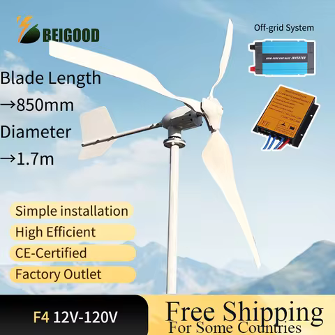 CE-Certified Wide Application Horizontal Axis Wind Turbine Windmill Wind Generator 3KW 2KW 1KW China