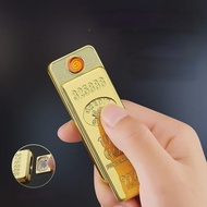 Gold Bar Lighter Gold Brick Shape Creative USB Fast Charging Cigarette Lighter Lightweight and Convenient