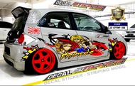 STICKER MOBIL AYLA, JAZZ, BRIO, AGYA, DATSUN, KARIMUN, STIKER MOBIL KARAKTER KEREN