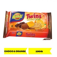 Hatari Twins Chocolate & Orange Biscuit 190gr / ASWFoods Coklat Jeruk