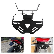 Foldable Motorcycle License Plate Holder Bracket Adjustable Tail Light Bracket Tidy Fender Eliminato