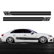 Car Graphics Union Jack Styling Vinyl Decal Racing Stripe Sticker Decor Accessories For Audi A4 B8 B