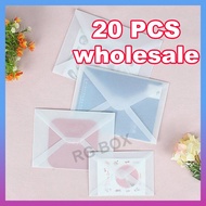 White transparent envelope used for inviting wedding birthdays