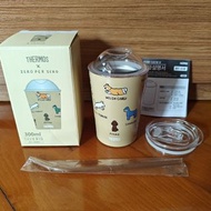 韓國 Thermos x zero per zero 300ml 極高質可愛狗仔便攜保溫咖啡杯 連雙杯蓋吸管 tumbler coffee cup 聯名304不鏽鋼 corgi poodle bull