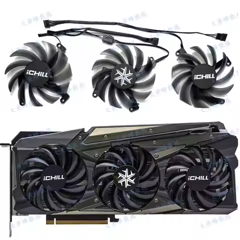 New Cooling Fans for INNO3D RTX3070ti RTX3080 RTX3080ti RTX3090 ICHILL X3 X4 Graphics Card CF-12915S