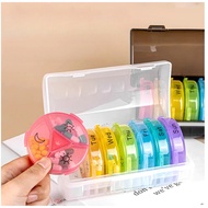 RAINBOW MEDICINE BOX COMPLETE MEDICINE STORAGE PLACE 7 DAYS MEDICINE BOX First Aid Kit