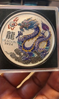 紫色龍年 銀幣