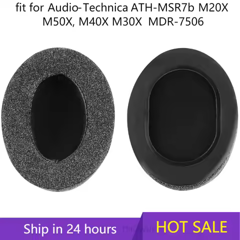Ear Pad for Audio-Technica ATH-MSR7b M20X M50X, M40X M30X MDR-7506 M50S, Headset Replacement Headpho