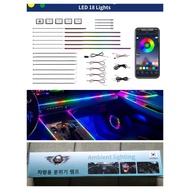 SKY NAVI Universal Car Ambient Light 18 in 1 64 Color Bluetooth APP Control