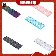【Beverly】-Wired Mechanical Keyboard LED Silent Keyboard Gaming Keyboard Waterproof Anti-Slide 104 Ke