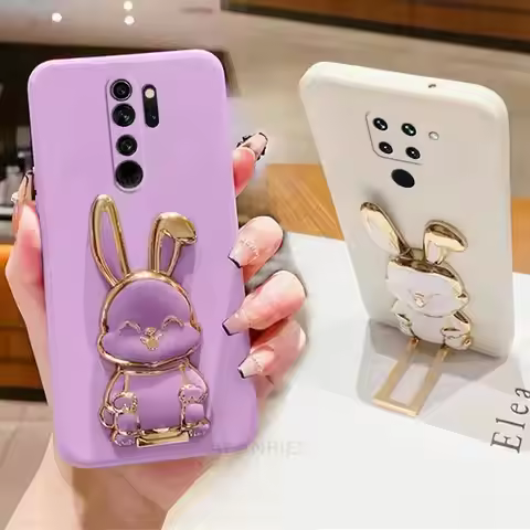 Note8pro Rabbit Holder Liquid Silicone Case On For Xiaomi Redmi Note 8 9 7 Pro 8pro 9s Note9 Stand S
