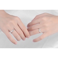 Couple Rings Fashion Korean Jewelry Silver 925 Original Sterling Silver Diamond Cincin Perempuan Adjustable Wedding ring