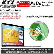 PsDs Crystal Clear HD Screen Protector for Laptop Pro Retina 13 A1425 A1502 2013~2015