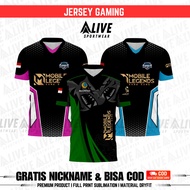 Gaming Jersey Premium Fullprint Kids and Adults'MLs with Free Name Attachment