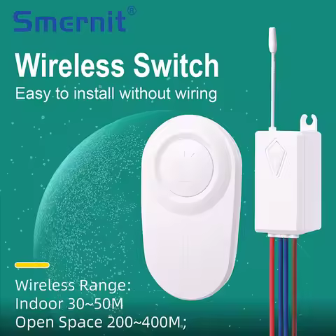 Waterproof Wireless Switch Wiring-free Remote Control Light Switch for Hotel Home 433M Wall Push-but