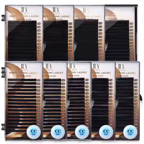 I Beauty 0.07mm Thickness SS Bend Eyelash Extension Premium Real Mink Eyelashes CC D Curl IBeauty Vo