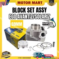 YAMAHA EGO AVANTIZ / SOLARIZ RACING BLOCK SET ASSY 59MM AVANTIZ SOLARIZ BLOK PISTON PIN RING 59MM ES