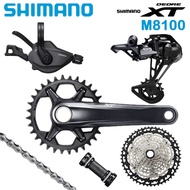 SHIMANO XT M8100 1x12 Speed Groupset MTB 170mm 175mm Crankset Shifter Rear Derailleur Bikes Parts M8