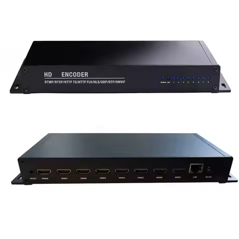 8-channel HDMI encoder HDMI to IP, H265 HEVC H264 network iptv catv encoderStreaming Media Web Push 
