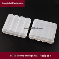 21700 Battery Storage Box Four-Section Pack 20700 Battery Box 4-Section Translucent Frosted Lithium 