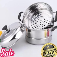 ✙☈❇Stainless Food Steamer 3 layer stainless Steel Food Siomai Steamer 3 Layer Steamer Cooking Pots 2