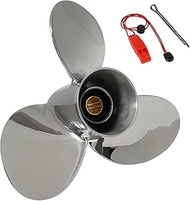 11 5/8x12 for Yamaha T25/F30/40/48/50/F40/F50/55/60/F60 Stainless Outboard Propeller,13 Spline Tooth