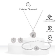 Moissanite Caterina Eternal Bloom Diamond Jewelry Set DN027-DE029-DB008