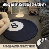 8 Ball Rug Soft Carpet Skin Friendly Black Anti-slip Hoom Decor Atmosphere Carpe