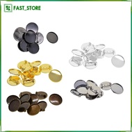 [Wishshopelxn] 10 Pieces bronze blank cabochon brooch base settings 25mm round bezel tray diy brooch
