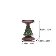 Imitation Wood Christmas Tree Candlestick Base European Home Christmas Living Room Desktop Christmas