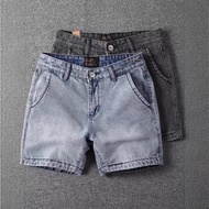 COD New Style Summer Retro Denim Shorts Three-point Quarter Pants Men Style Washed Slim-fit Solid Co