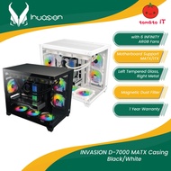 INVASION D-7000 MATX Casing - Black/White