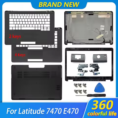 No Touch Cover For Latitude E7470 7470 Laptop LCD Screen Back Cover Front Bezel Palmrest Top Lower B