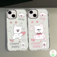 COD-Case For Couples Puppy Couple Show Love Iphone 7 8 X 11 12 13 14 15tpu Phone Case Metal Photo Fr